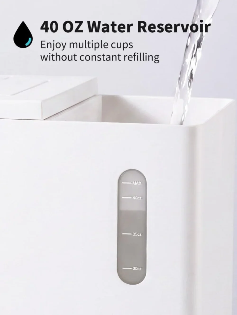 Single Serve Coffee Maker for K Cups & Ground Coffee, Hot & Iced Brew, White